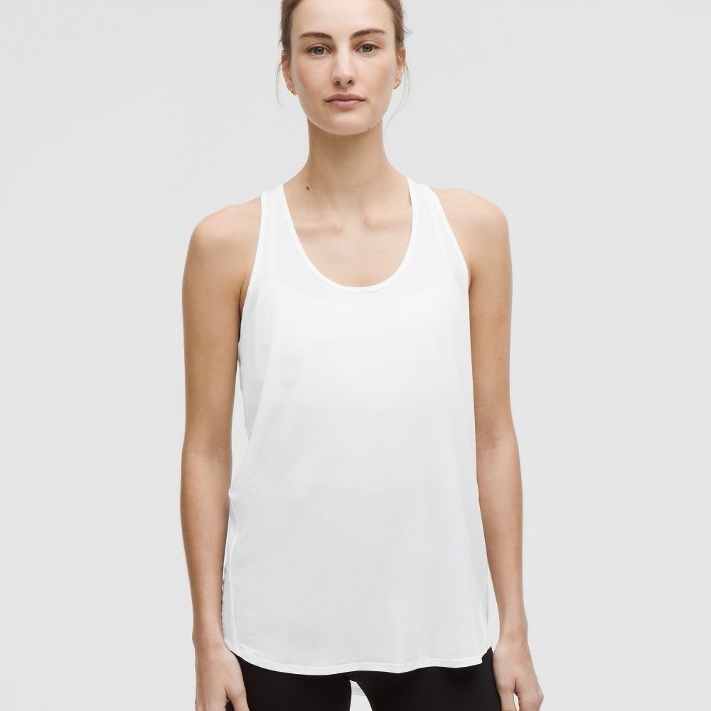 Lululemon Essential White Tank  Top Pleated